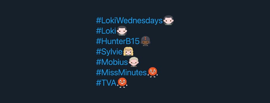 Todas hashtags de Loki no Twitter
